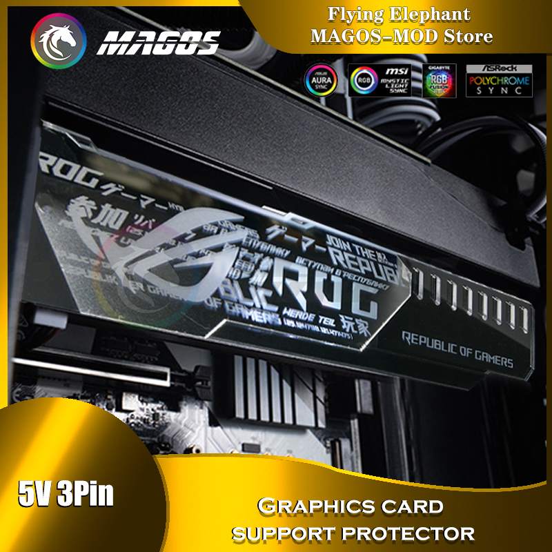 Pc Gaming Msi - Uchwyt GPU ARGB Silver Mirror Surface
