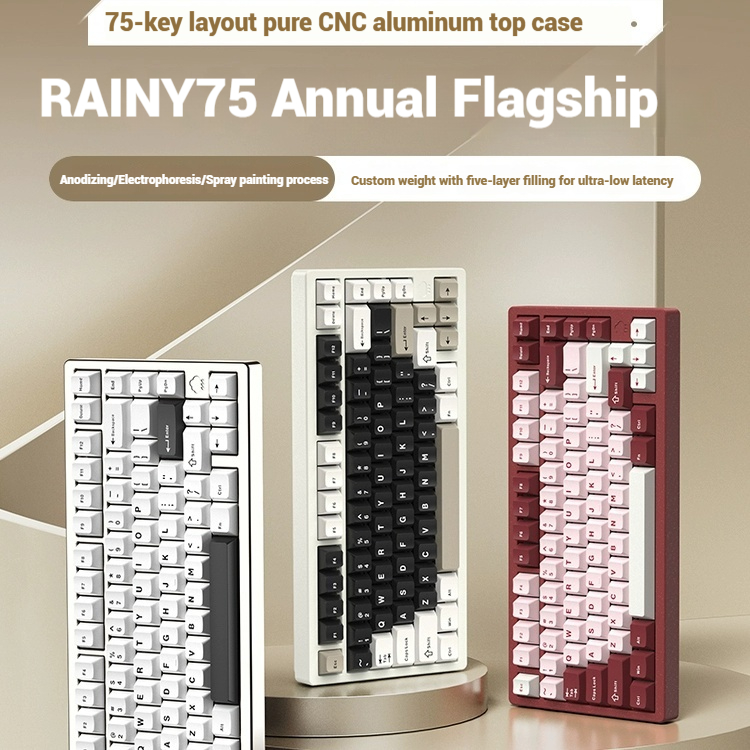 Pc Gaming Keyboards - Bezprzewodowa klawiatura gamingowa Bluetooth RAINY75 z