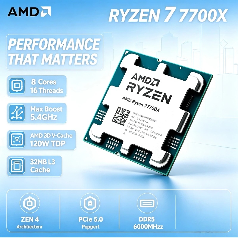 Amd Cpu Ryzen 7 - AMD Ryzen 7 7700X 5NM Wysokowydajny