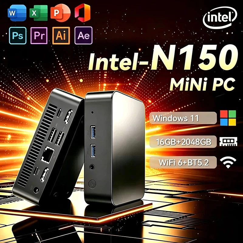 Pc Gaming Compact - NOWY Mini PC Windows 11 Intel