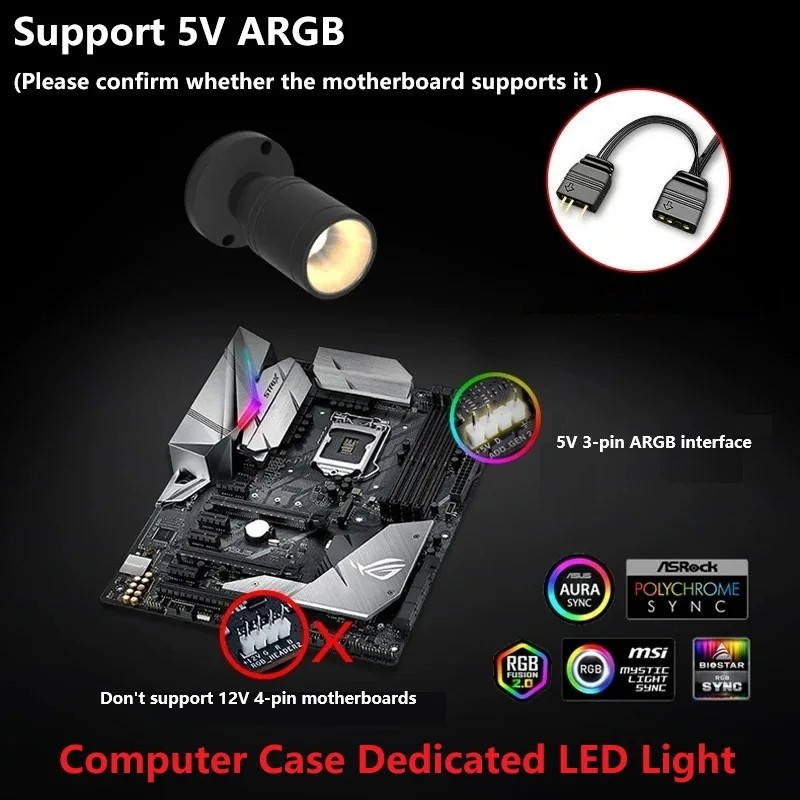 QITU 1W 3W ARGB 5V 3Pin Header – Pc Gaming Compact recenzja i cena