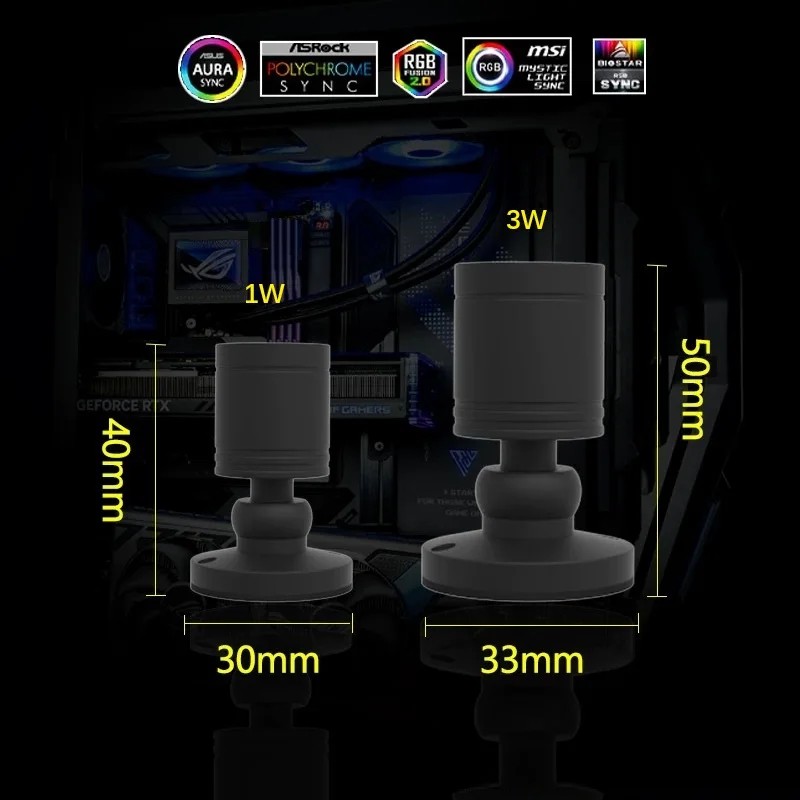 QITU 1W 3W ARGB 5V 3Pin Header – Pc Gaming Compact recenzja i cena