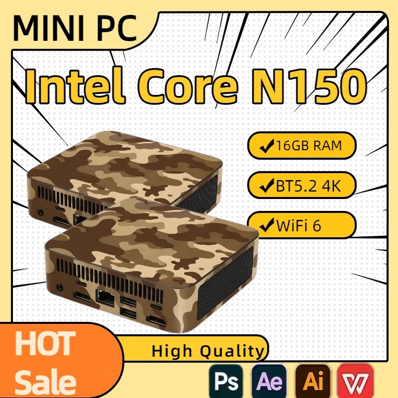 Kompaktowy Mini PC Intel N150  – Pc Gaming Compact recenzja i cena