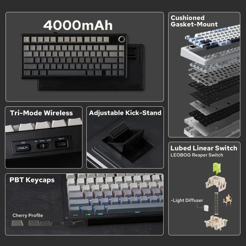 Klawiatura mechaniczna AULA F7 – Pc Gaming Keyboards recenzja i cena