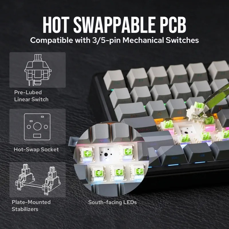 Klawiatura mechaniczna AULA F7 – Pc Gaming Keyboards recenzja i cena